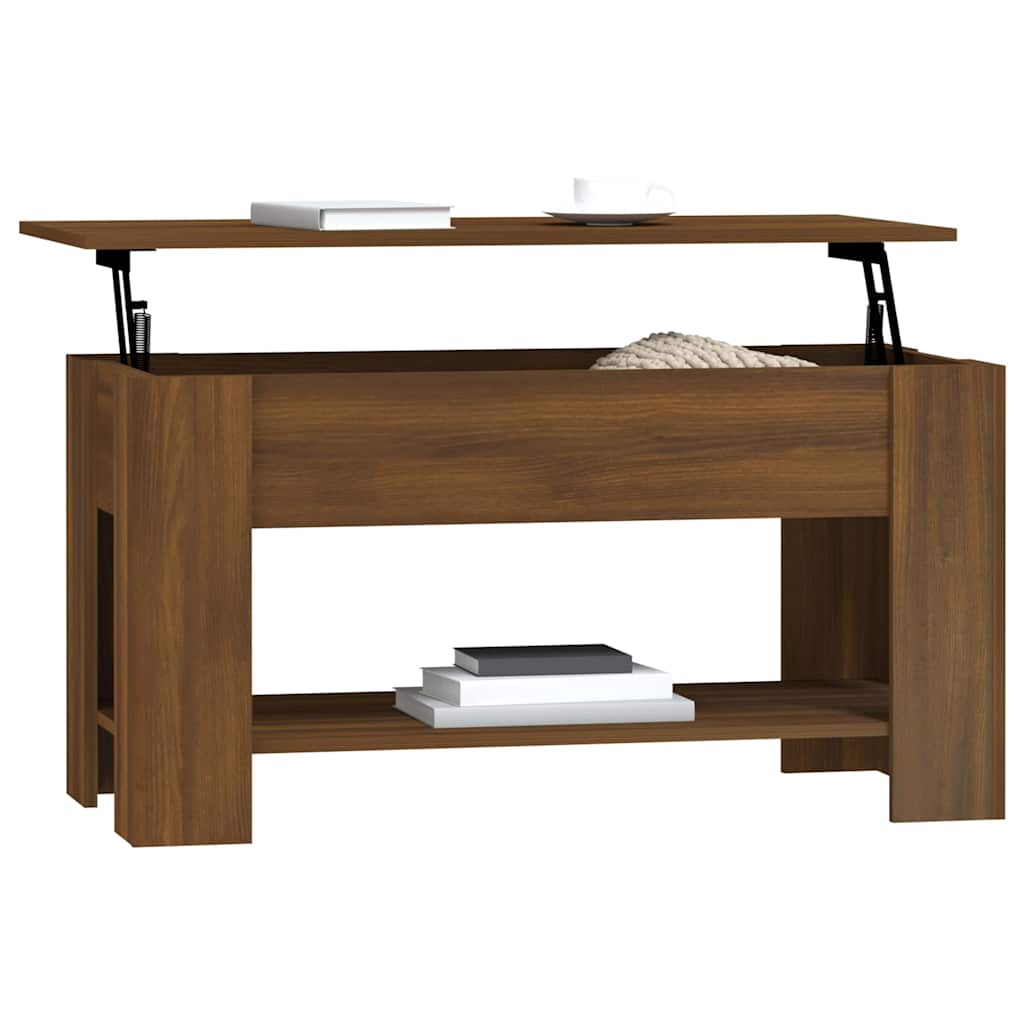 Stolić za kavu smeđa boja hrasta 101x49x52 cm konstruirano drvo
