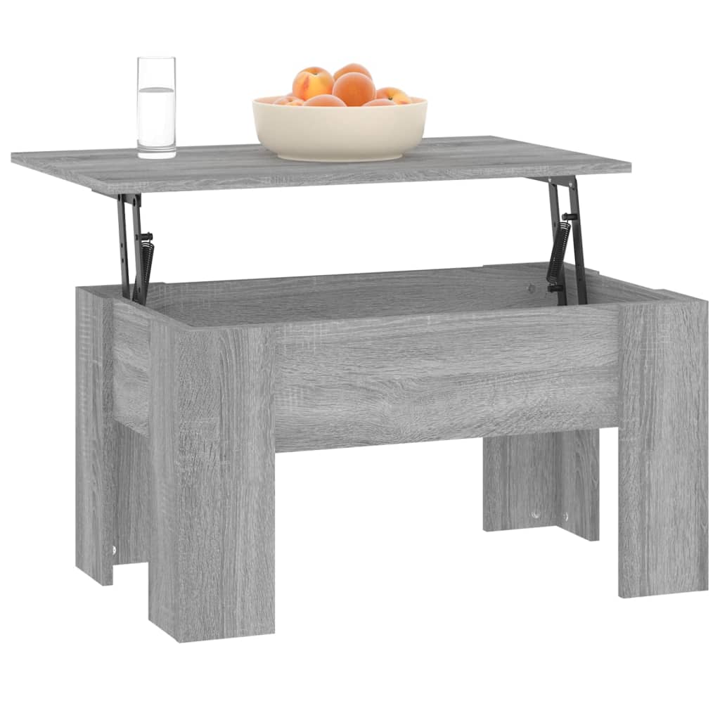 Stolić za kavu siva boja hrasta 79x49x41 cm konstruirano drvo