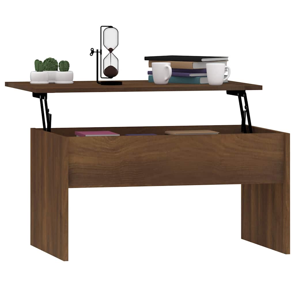 Stolić za kavu Smeđa hrasta 80x50,5x41,5 cm konstruirano drvo