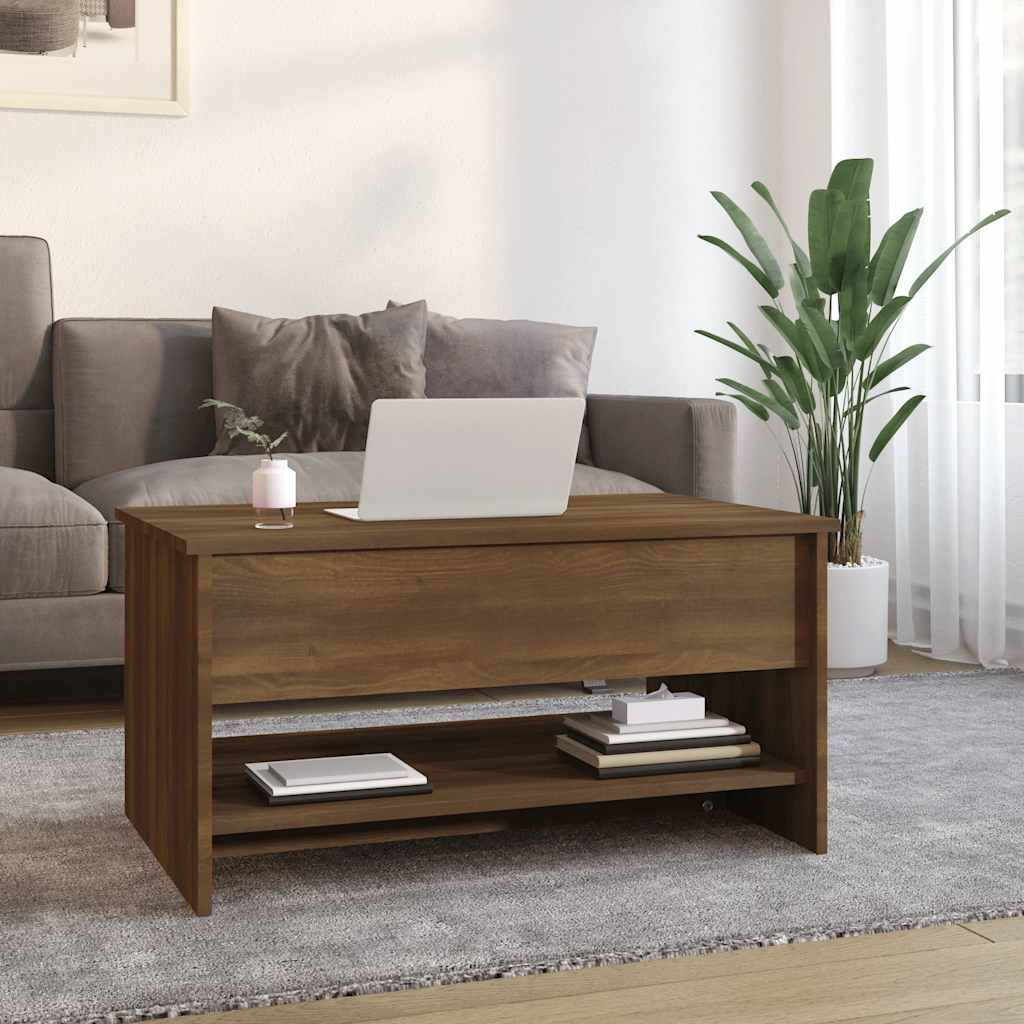 Stolić za kavu Smeđa hrasta 80x50x40 cm konstruirano drvo