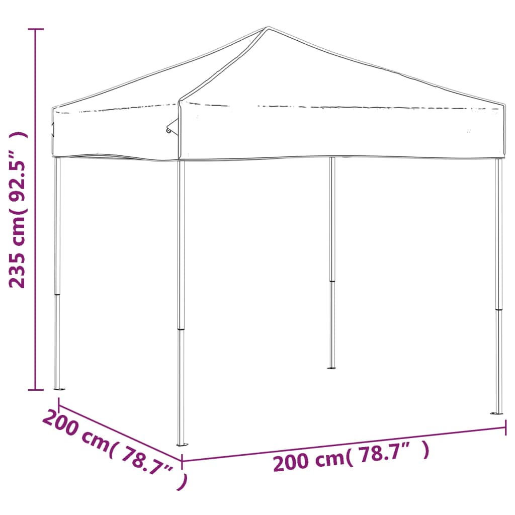 Sklopivi šator za zabave 2 x 2 m plavi