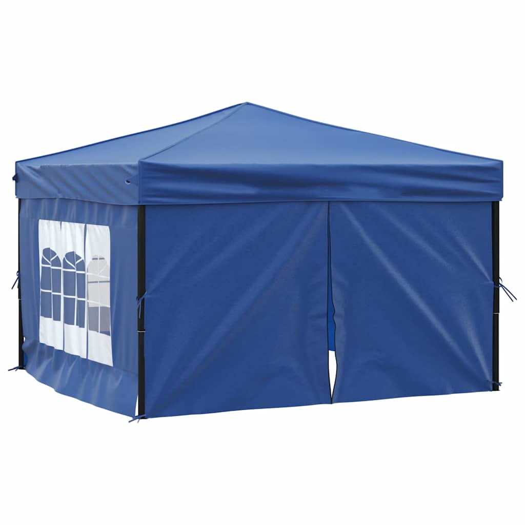 Sklopivi šator za zabave s bočnim zidovima 3 x 3 m plavi