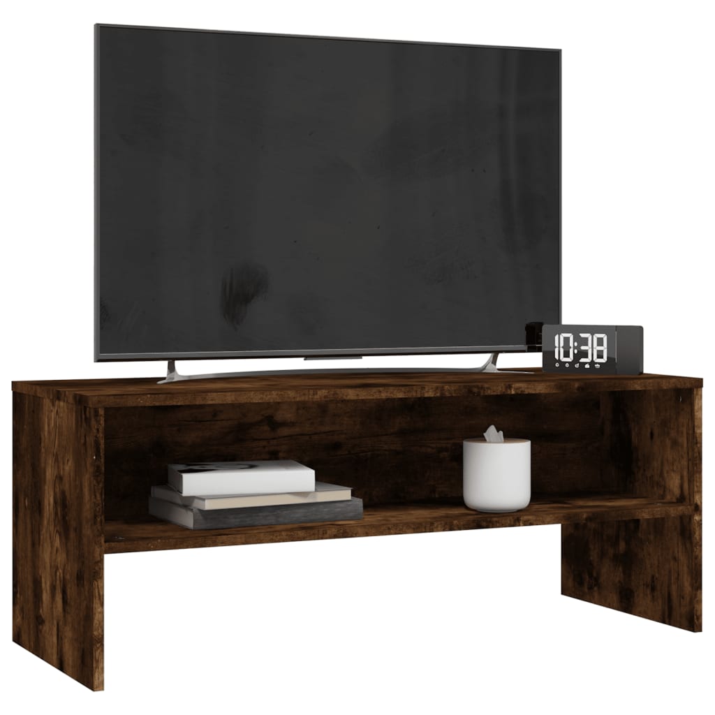 TV ormarić boja dimljenog hrasta 100x40x40 cm konstruirano drvo