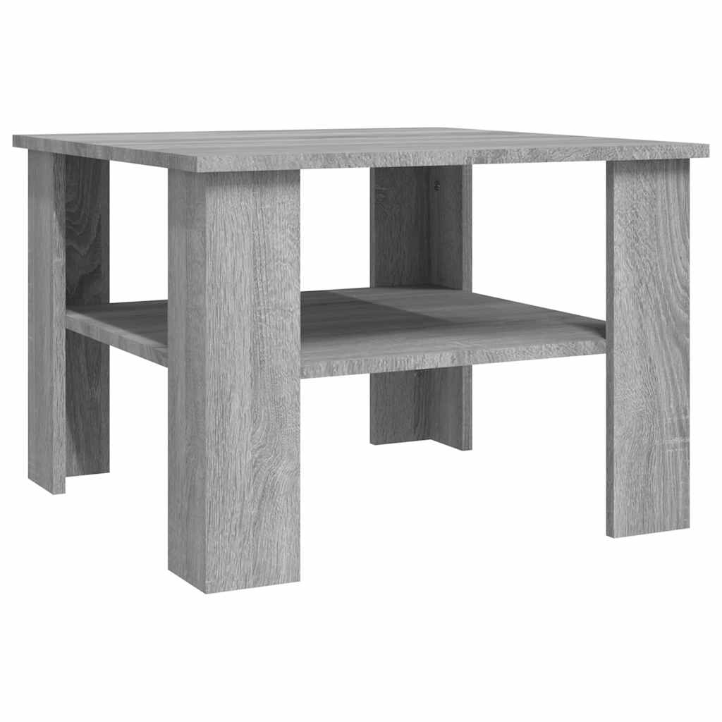 Stolić za kavu boja sivog hrasta 60x60x42 cm konstruirano drvo