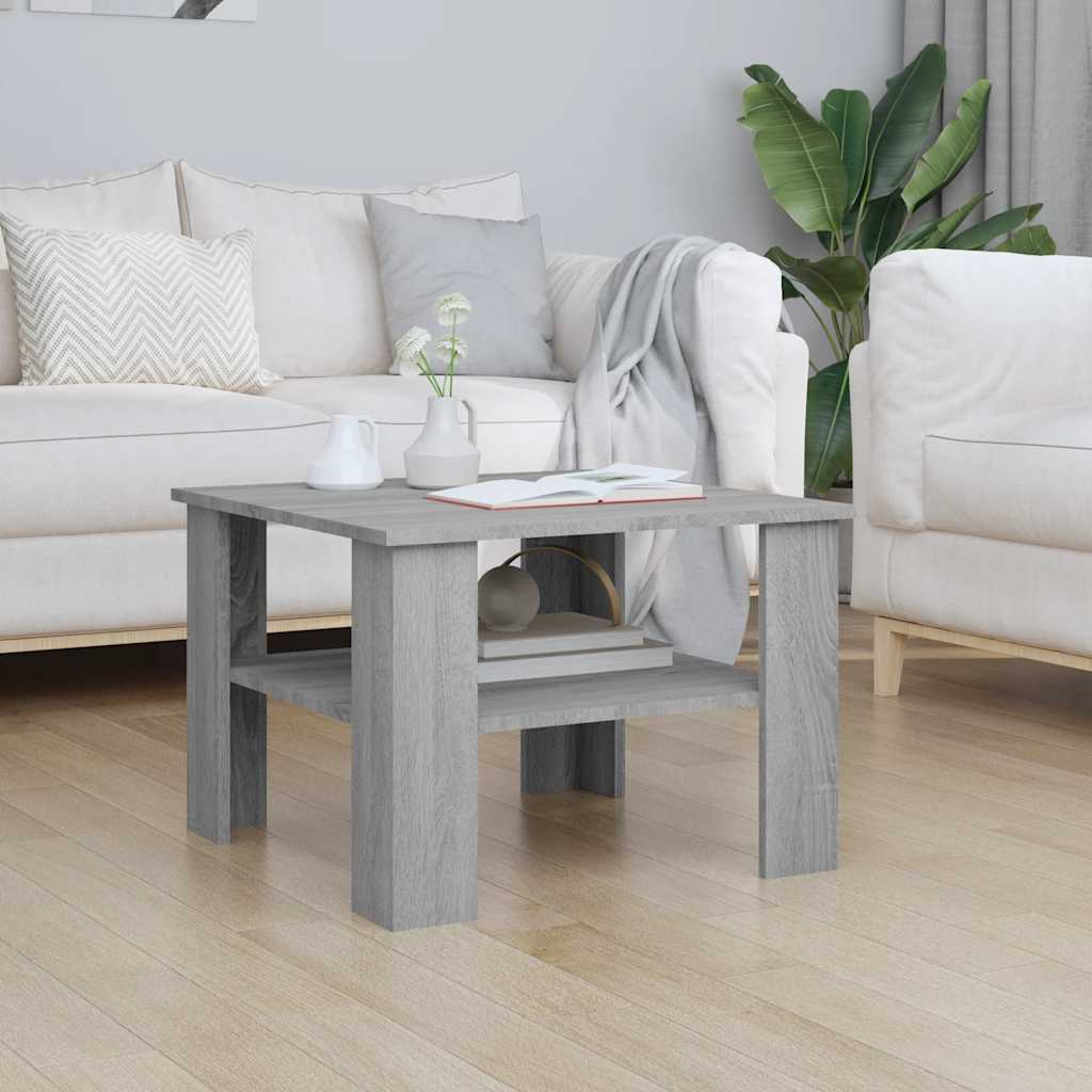 Stolić za kavu boja sivog hrasta 60x60x42 cm konstruirano drvo