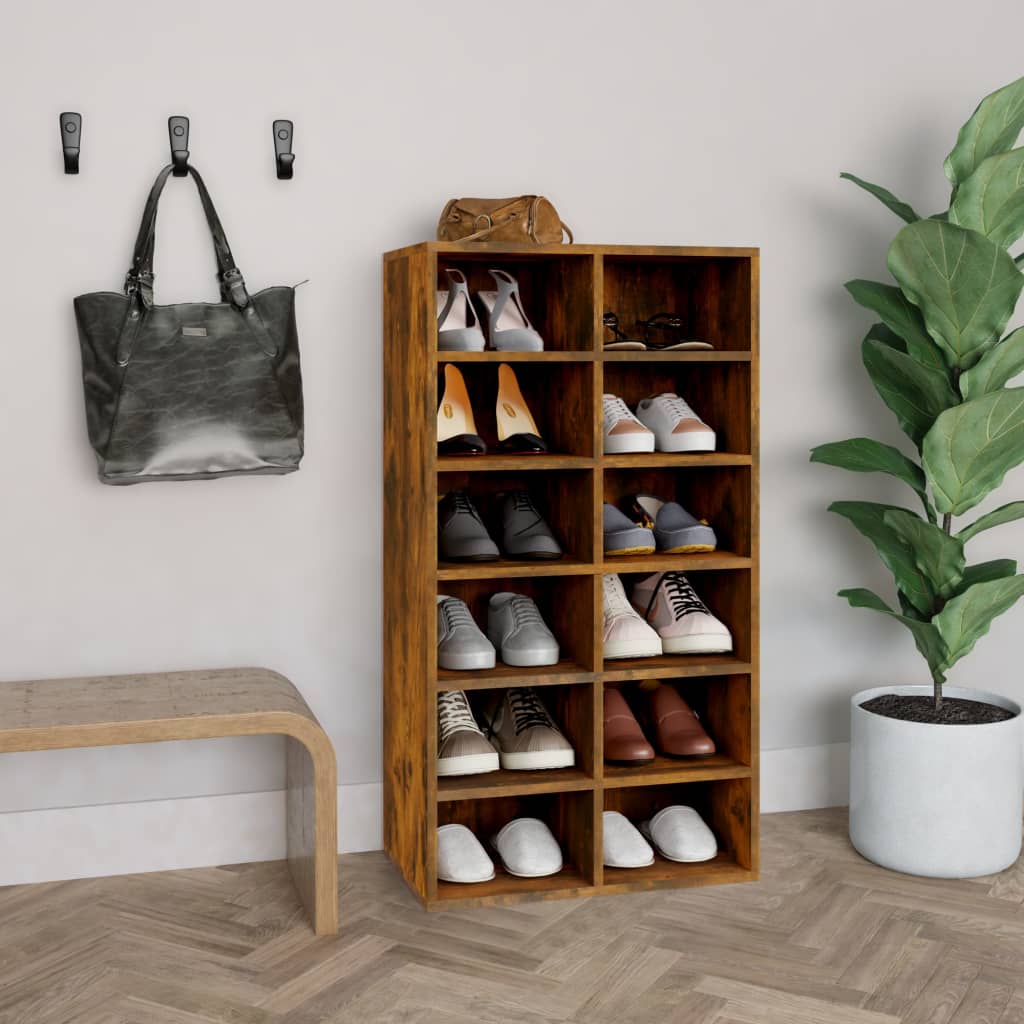 Stalak za cipele boja hrasta 54x34x100,5 cm konstruirano drvo