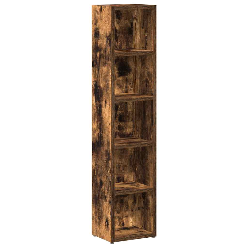 Ormarići za CD-ove 2 kom dimljeni hrast 21x16x93,5 cm drveni
