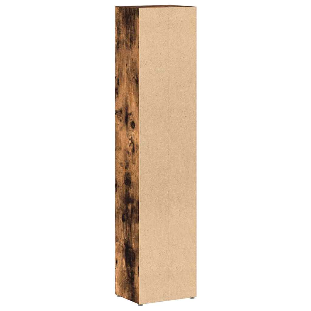 Ormarići za CD-ove 2 kom dimljeni hrast 21x16x93,5 cm drveni