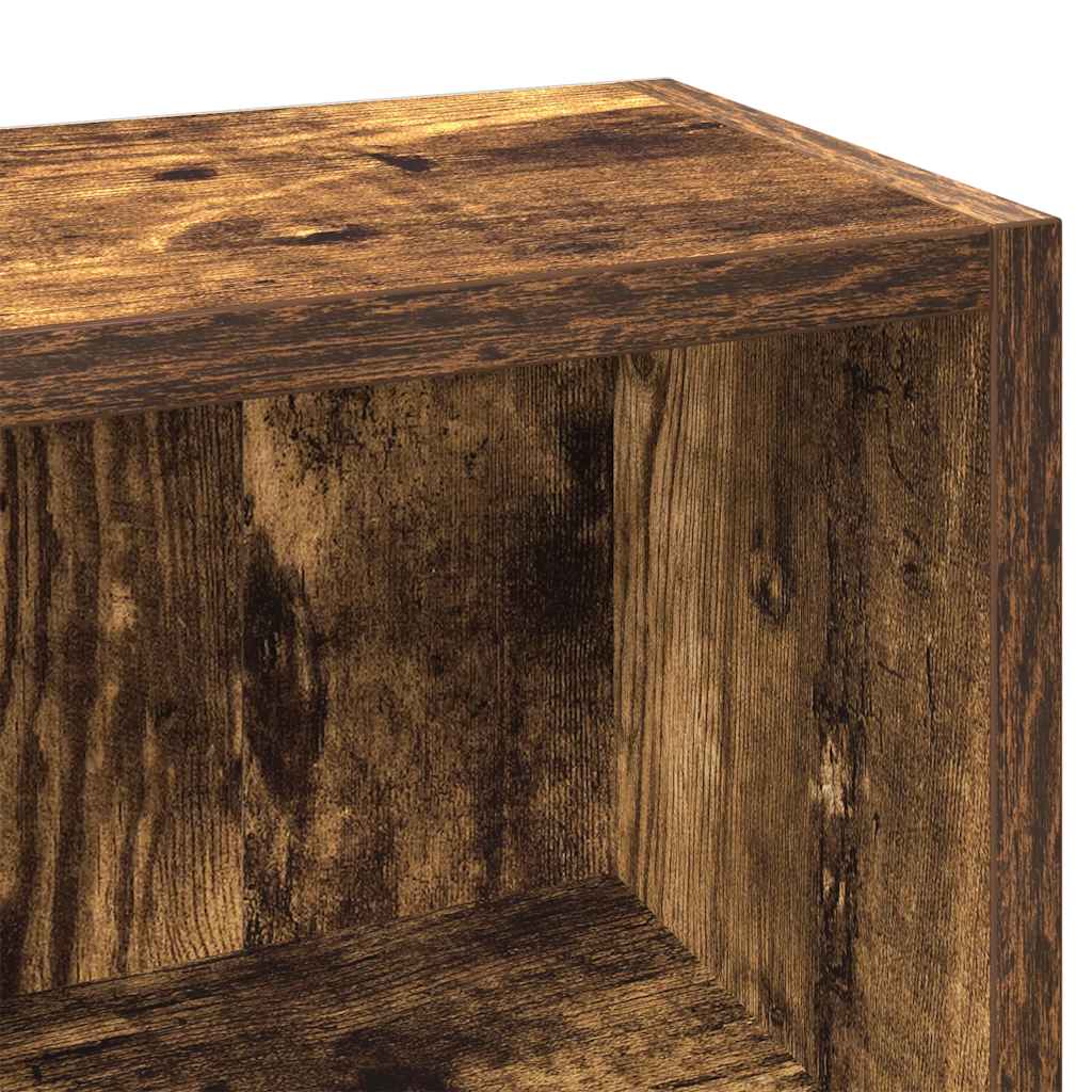 Ormarići za CD-ove 2 kom dimljeni hrast 21x16x93,5 cm drveni
