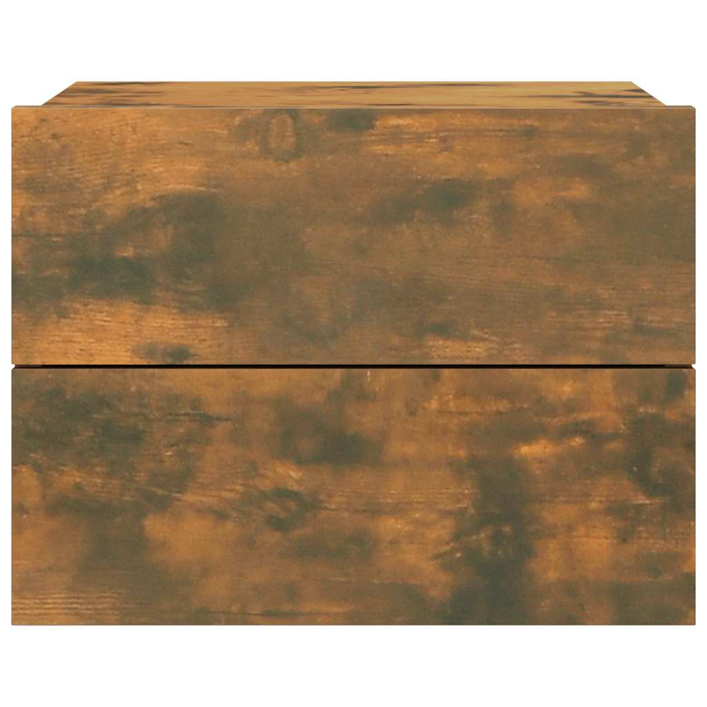 Noćni ormarići 2 kom dimljeni hrast 40 x 30 x 30 cm drveni