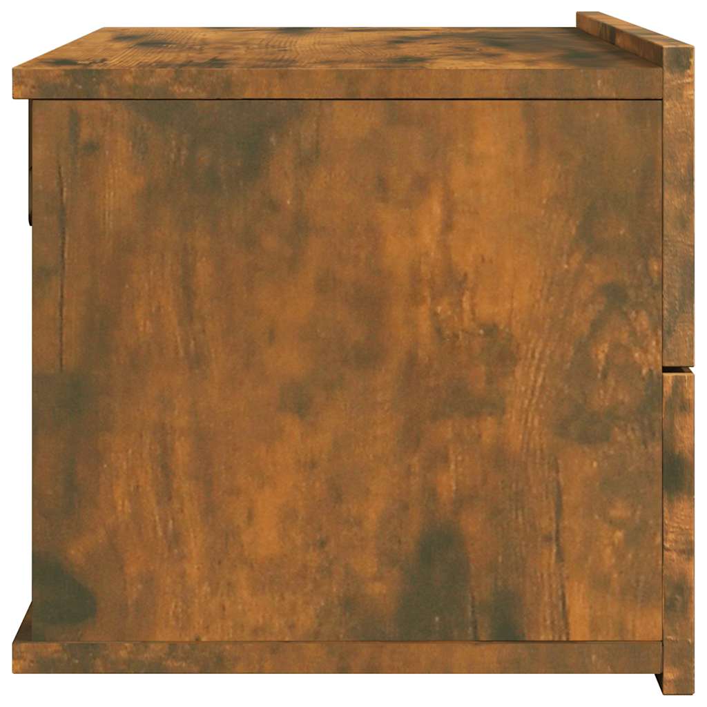 Noćni ormarići 2 kom dimljeni hrast 40 x 30 x 30 cm drveni