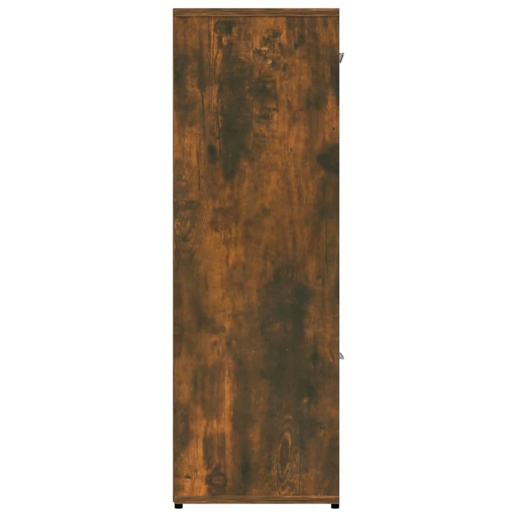 Ormarić za knjige dimljeni hrast 90x30x90 cm konstruirano drvo