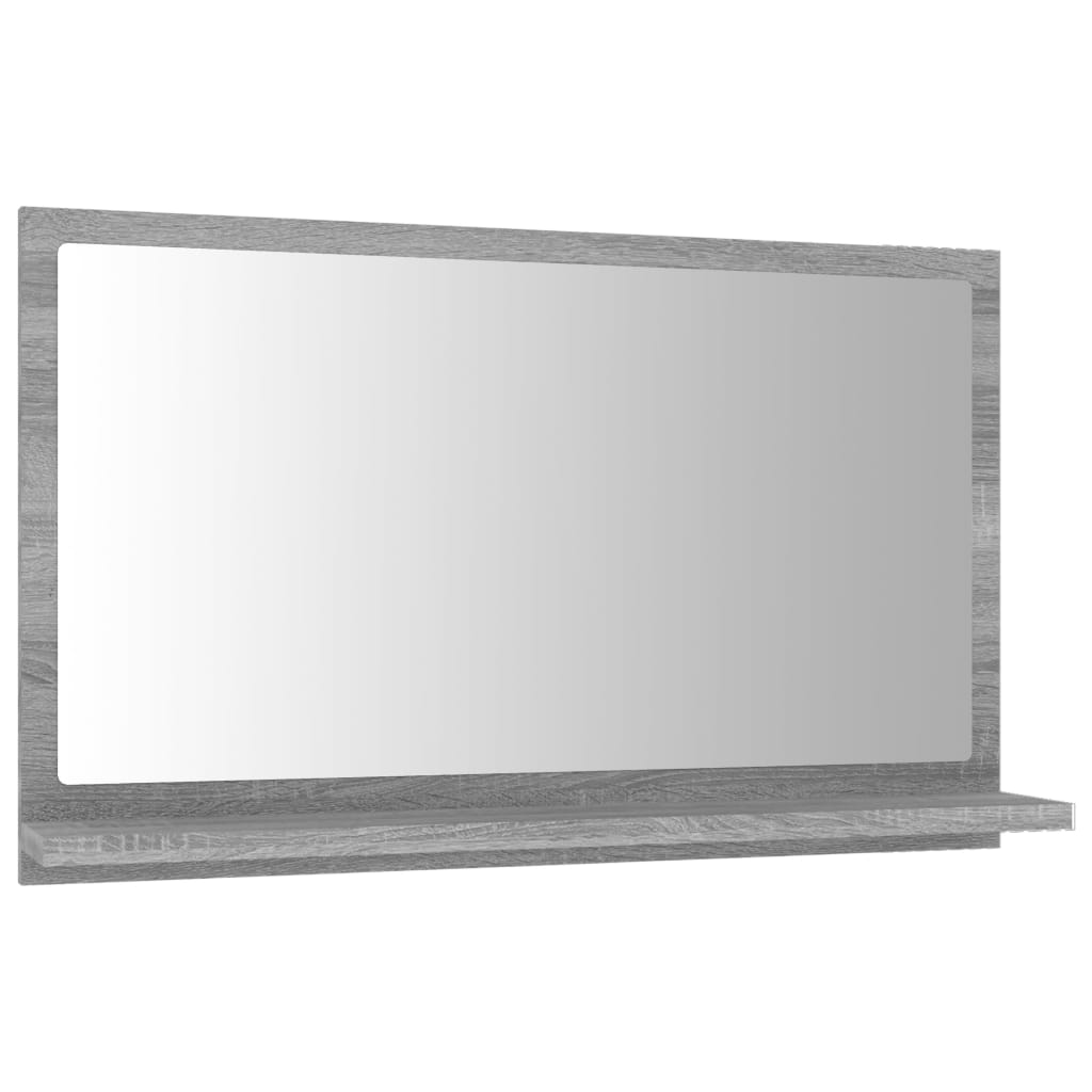 Kupaonsko ogledalo boja sivog hrasta 60 x 10,5x 37 cm drveno