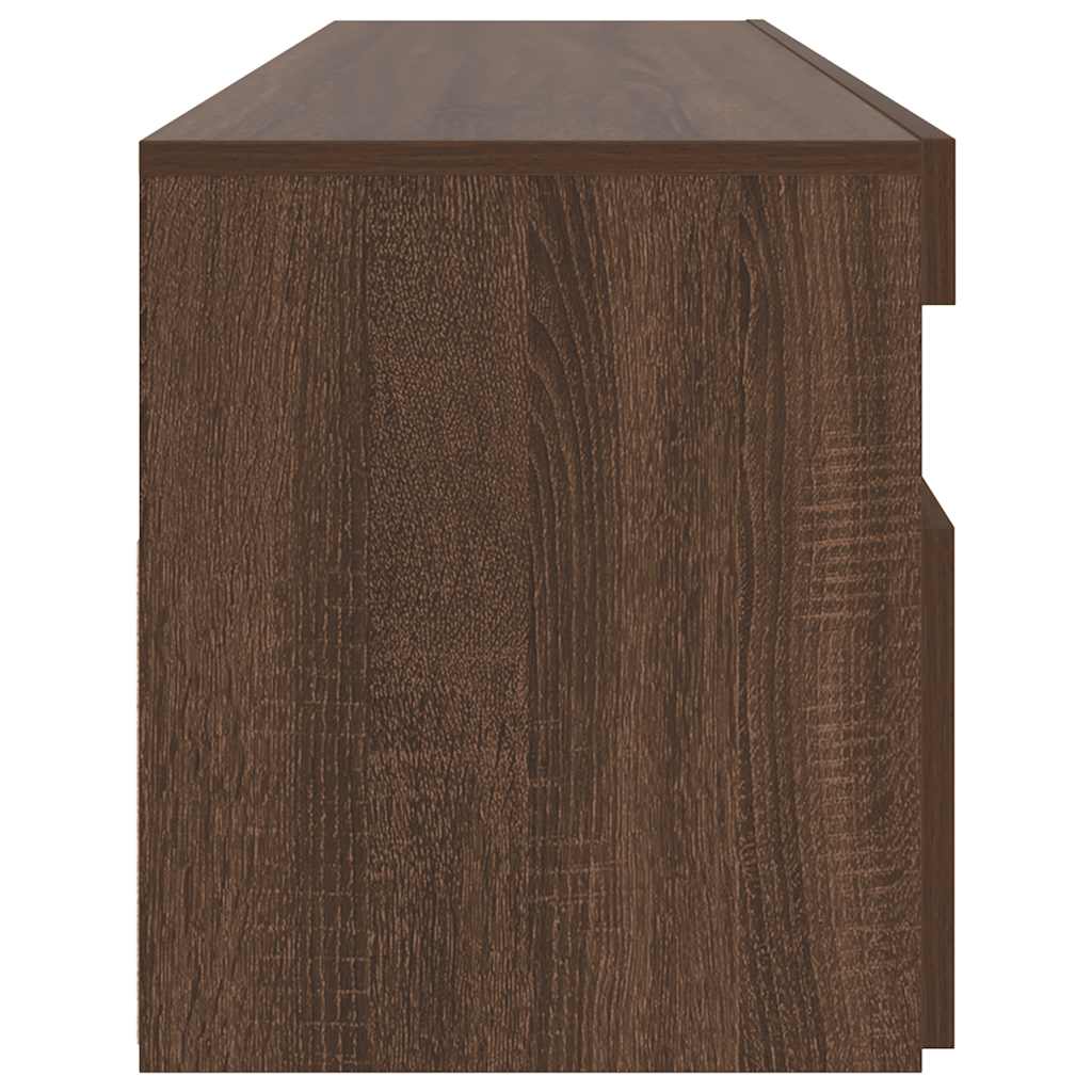 TV ormarić s LED svjetlima boja smeđeg hrasta 90 x 35 x 40 cm