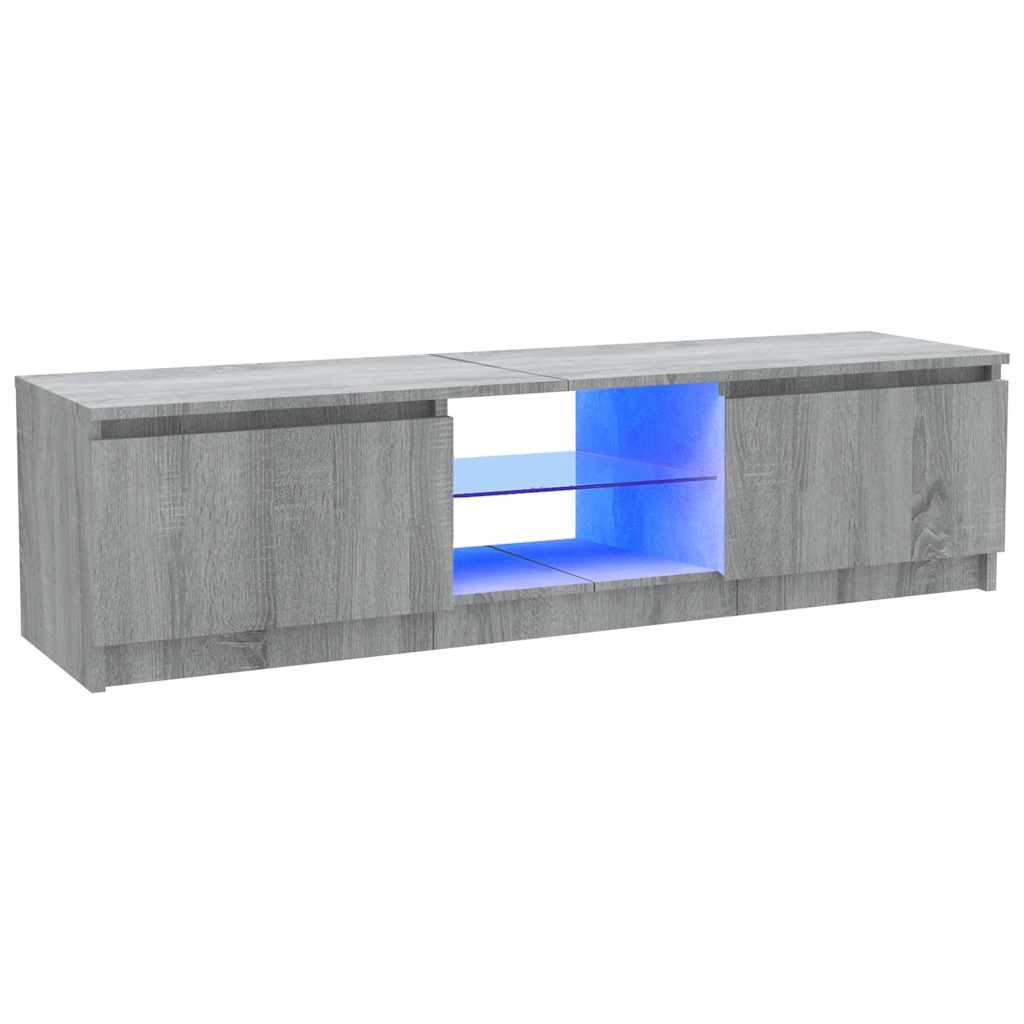 TV ormarić s LED svjetlima boja hrasta sonome 120x30x36 cm