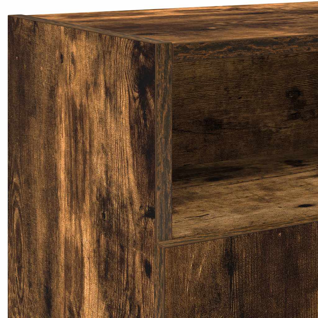 TV ormarić s LED svjetlima boja dimljenog hrasta 120x30x50 cm
