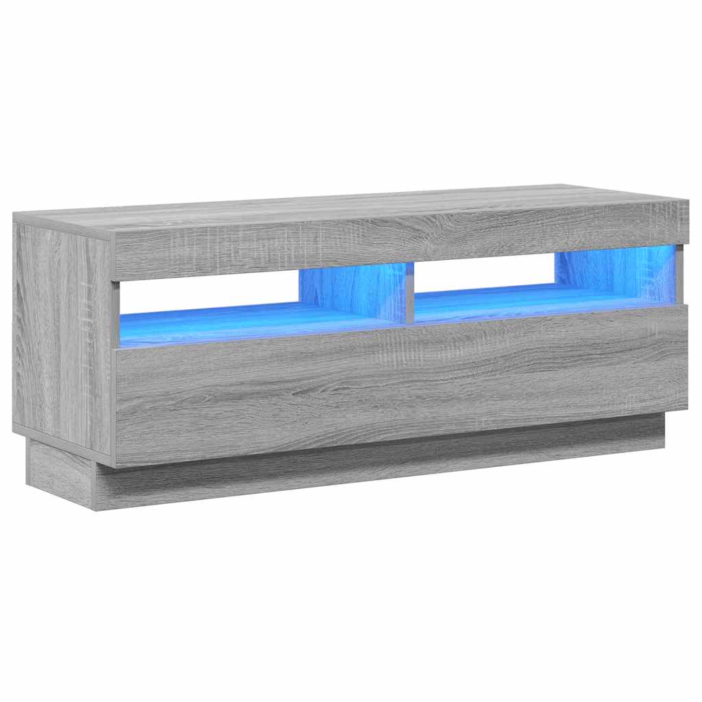 TV ormarić s LED svjetlima boja hrasta sonome 100 x 35 x 40 cm