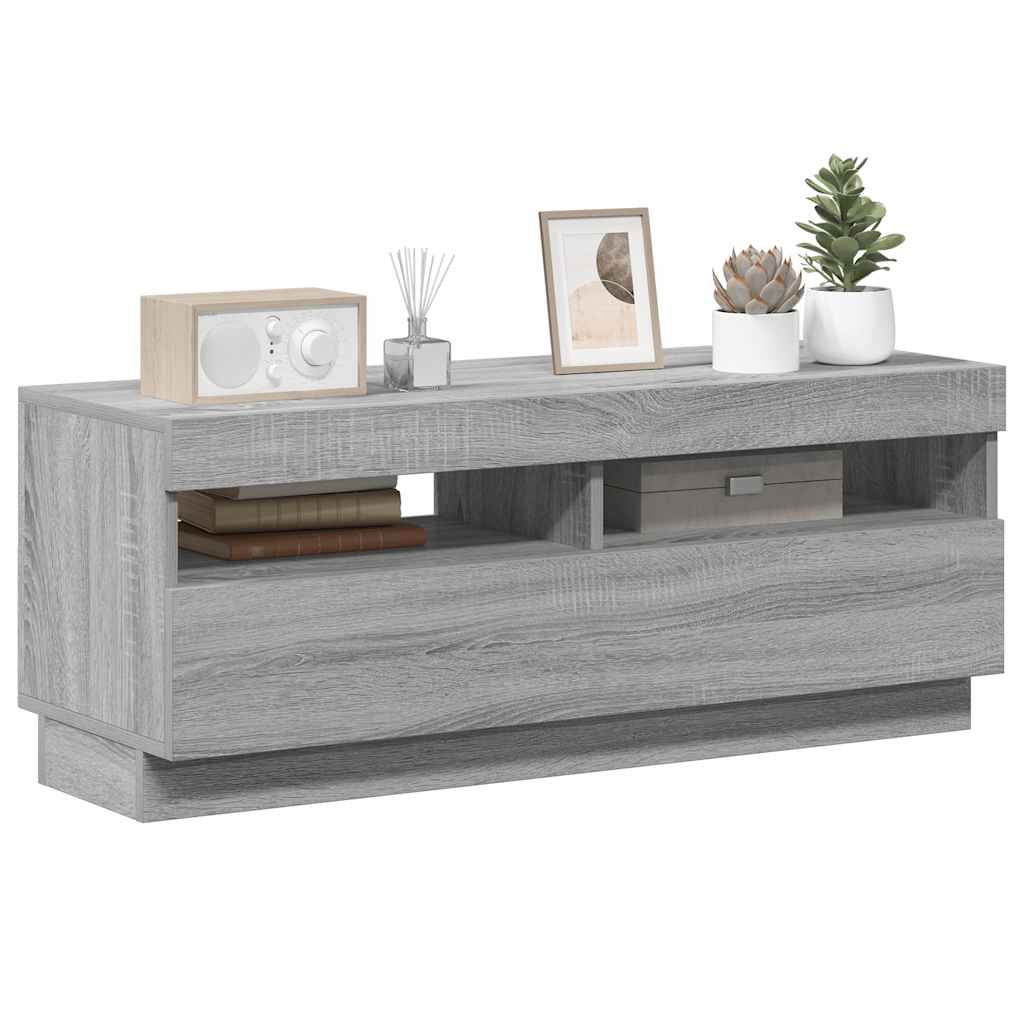 TV ormarić s LED svjetlima boja hrasta sonome 100 x 35 x 40 cm