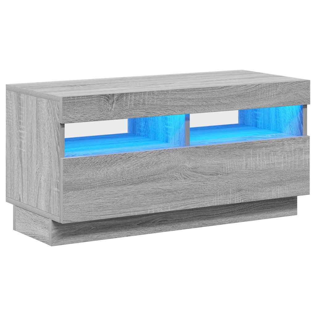 TV ormarić s LED svjetlima boja hrasta sonome 80 x 35 x 40 cm