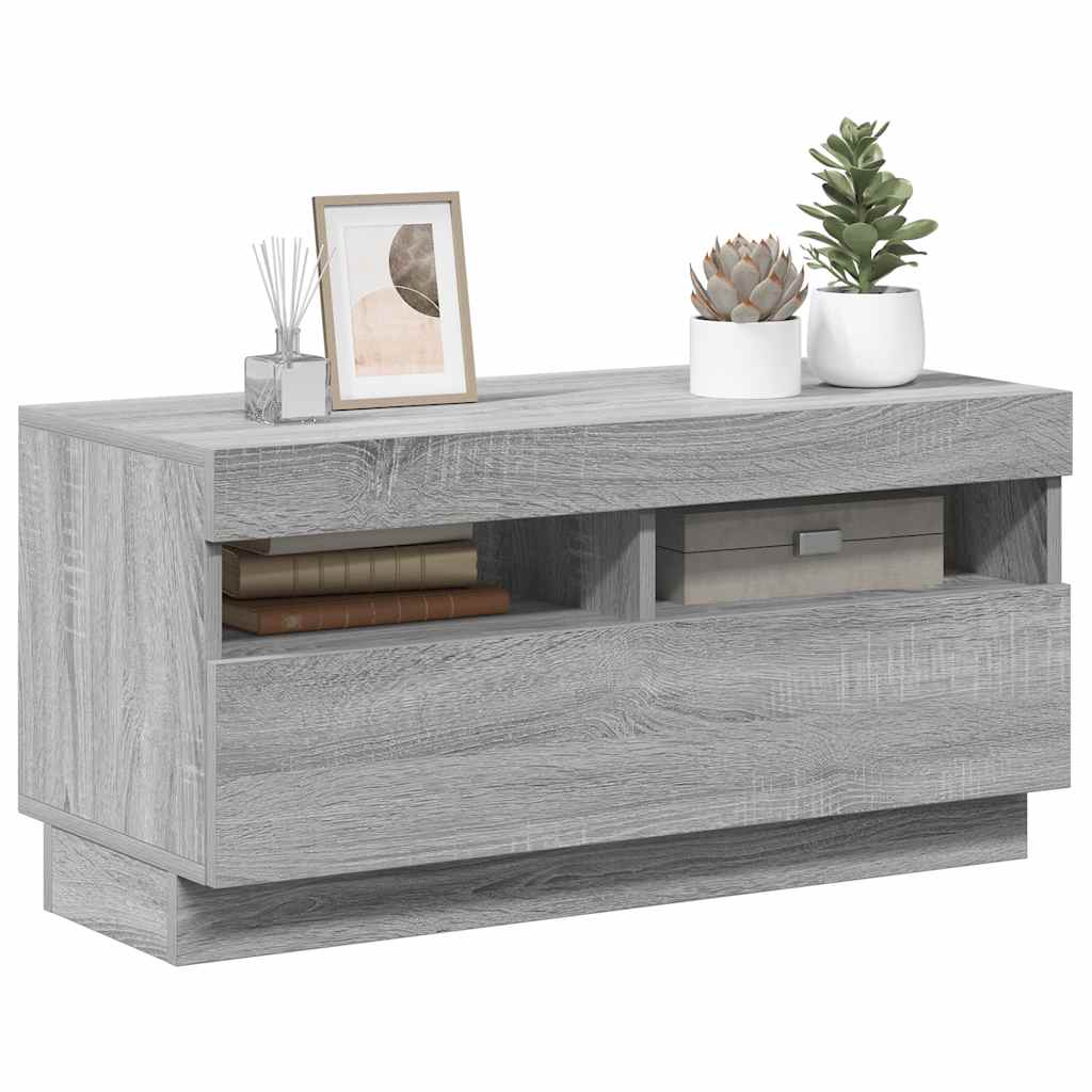 TV ormarić s LED svjetlima boja hrasta sonome 80 x 35 x 40 cm