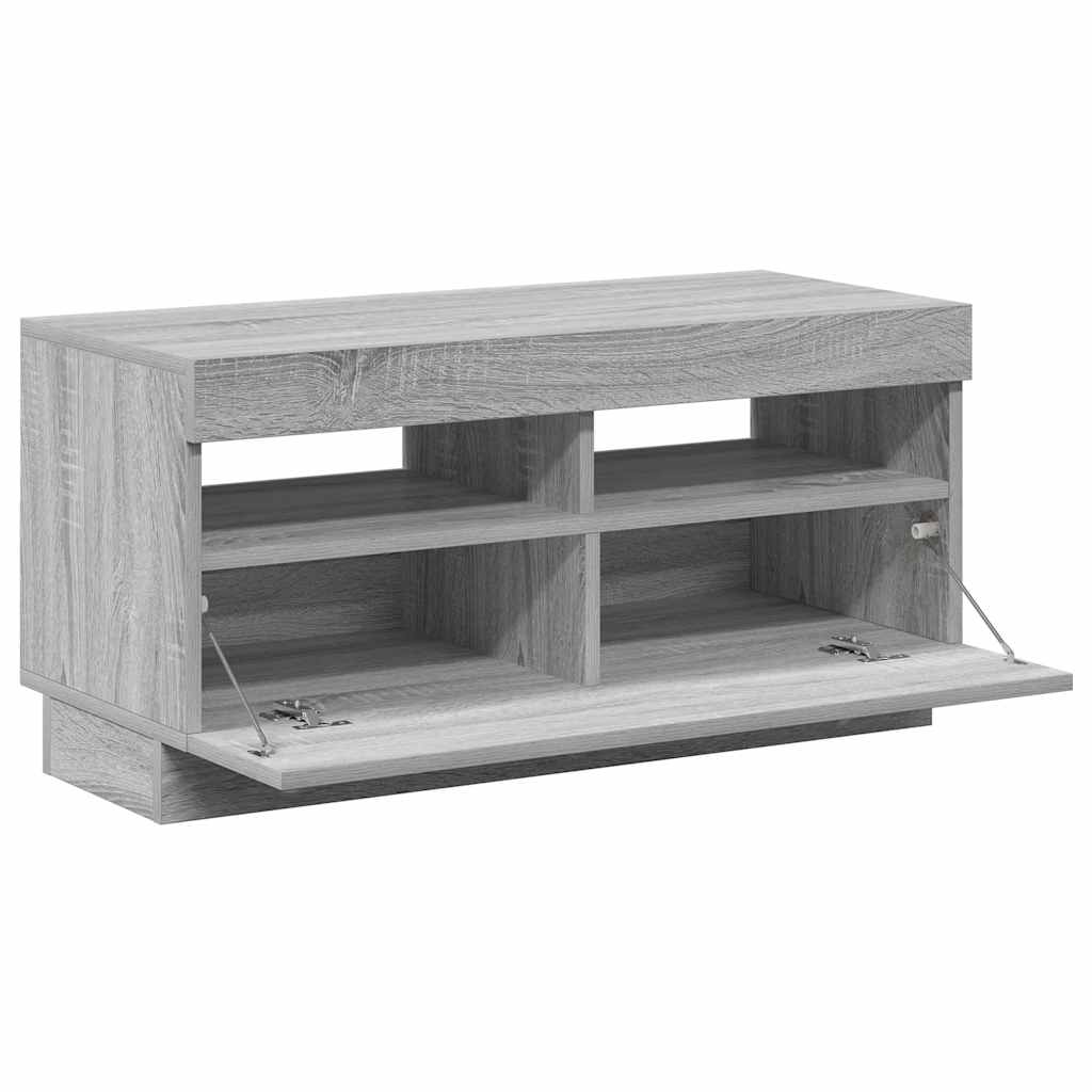 TV ormarić s LED svjetlima boja hrasta sonome 80 x 35 x 40 cm