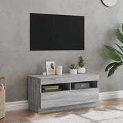 TV ormarić s LED svjetlima boja hrasta sonome 80 x 35 x 40 cm