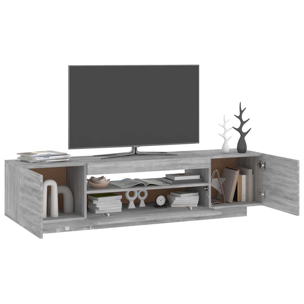 TV ormarić s LED svjetlima boja hrasta sonome 160 x 35 x 40 cm