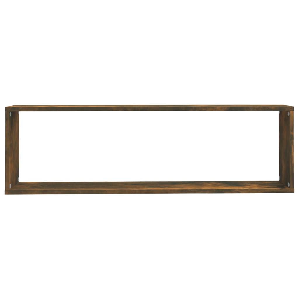 Kockaste zidne police 4 kom boja hrasta 100 x 15 x 30 cm drvene