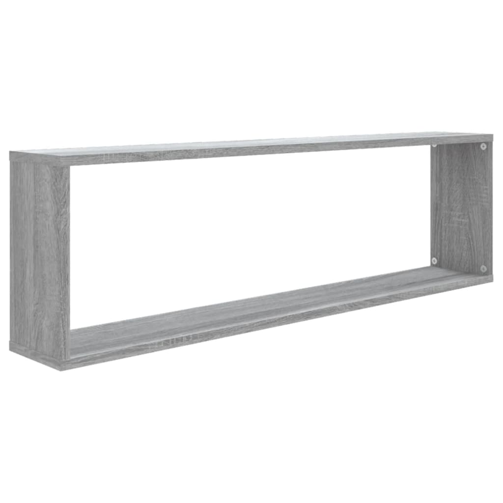 Kockaste zidne police 4 kom boja hrasta 100 x 15 x 30 cm drvene