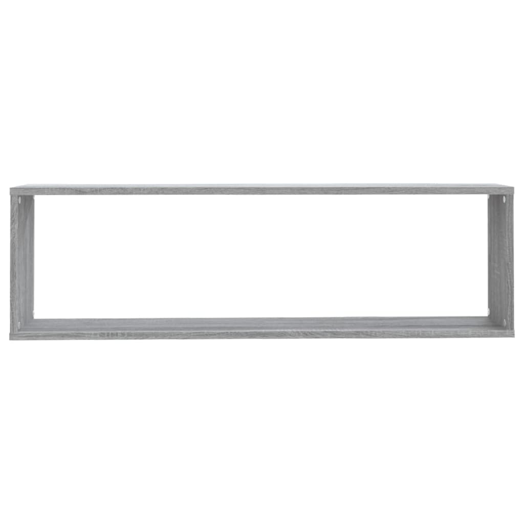 Kockaste zidne police 4 kom boja hrasta 100 x 15 x 30 cm drvene