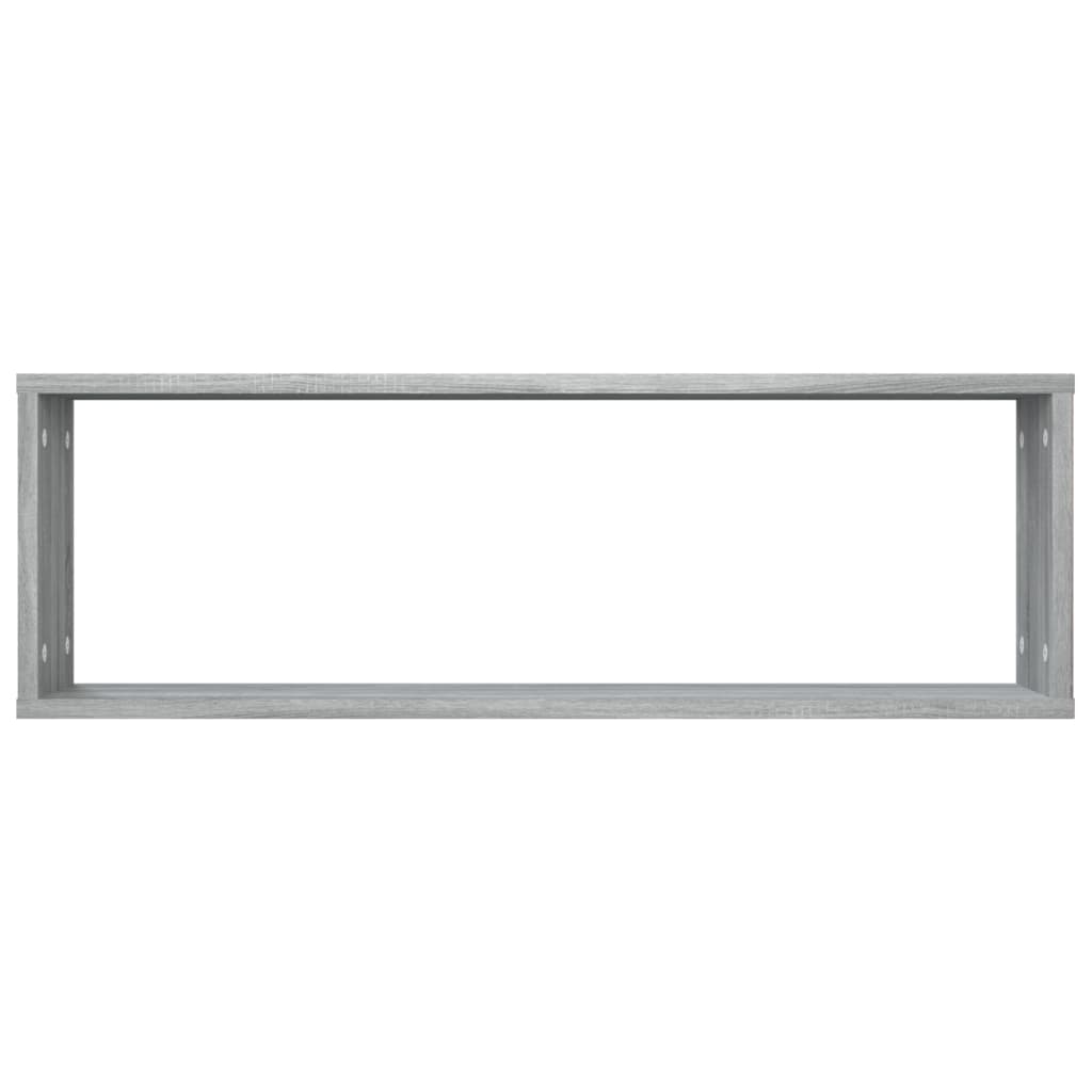Kockaste zidne police 4 kom boja hrasta 80x15x26,5 cm drvene