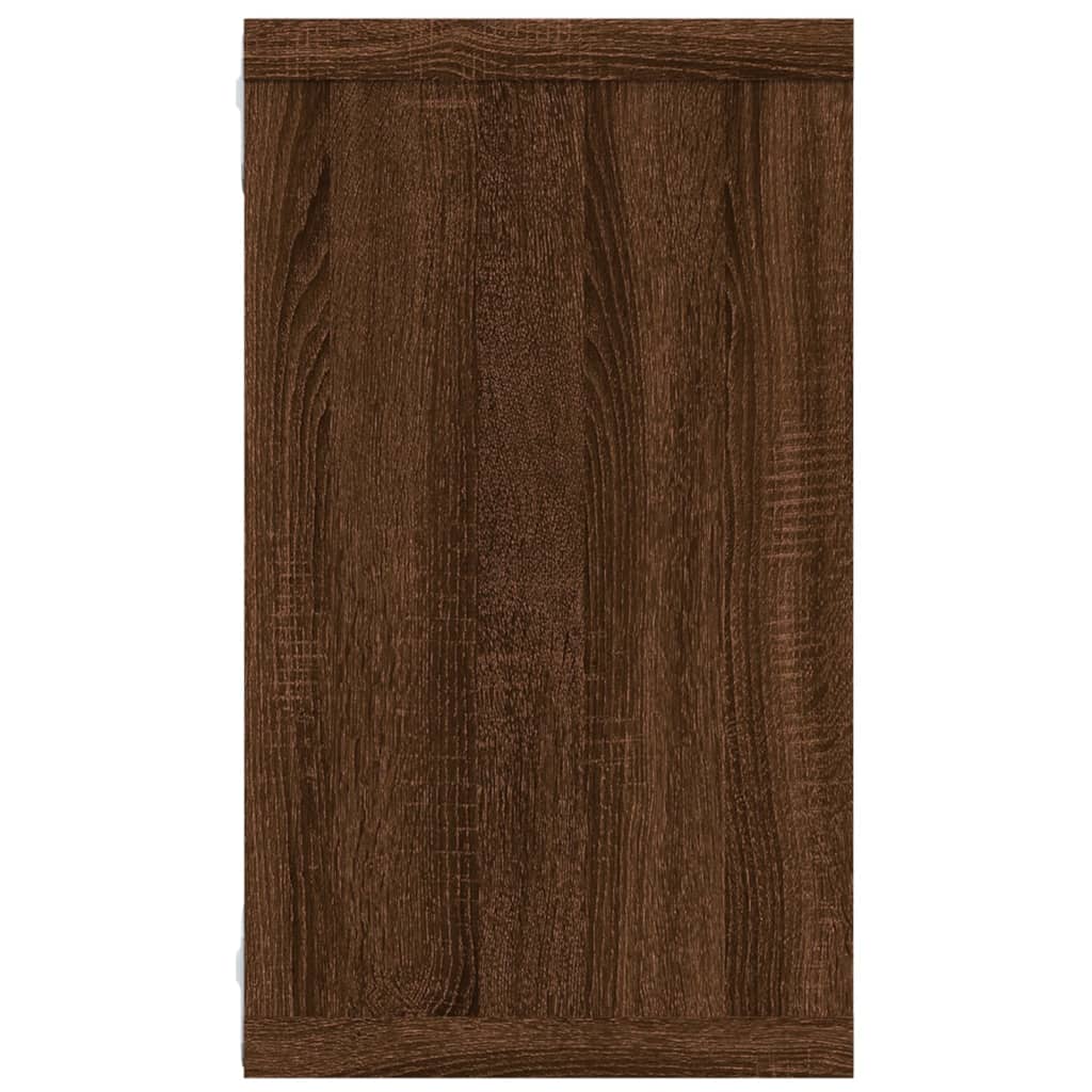 Kockaste zidne police 2 kom boja hrasta 80x15x26,5 cm drvene