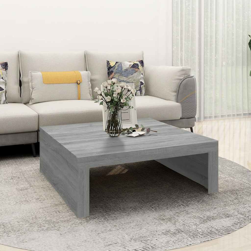 Stolić za kavu boja hrasta 100 x 100 x 35 cm konstruirano drvo
