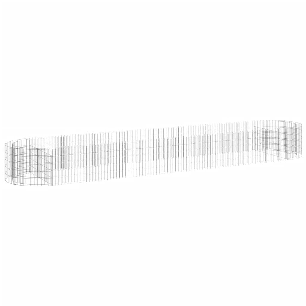 Gabionska povišena gredica od pocinčanog željeza 500x100x50 cm