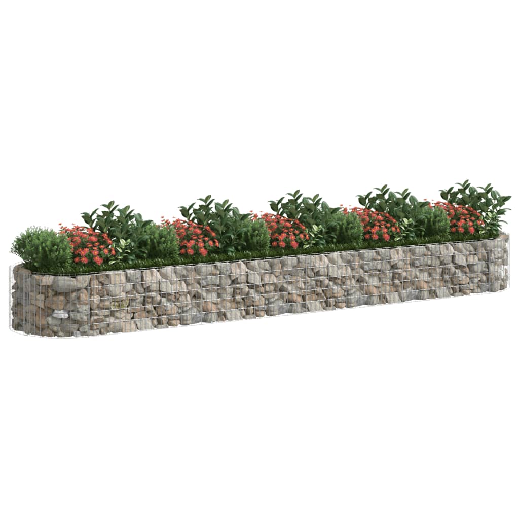Gabionska povišena gredica od pocinčanog željeza 500x100x50 cm