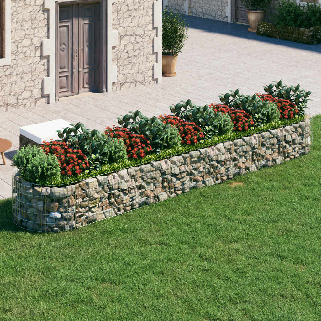 Gabionska povišena gredica od pocinčanog željeza 500x100x50 cm