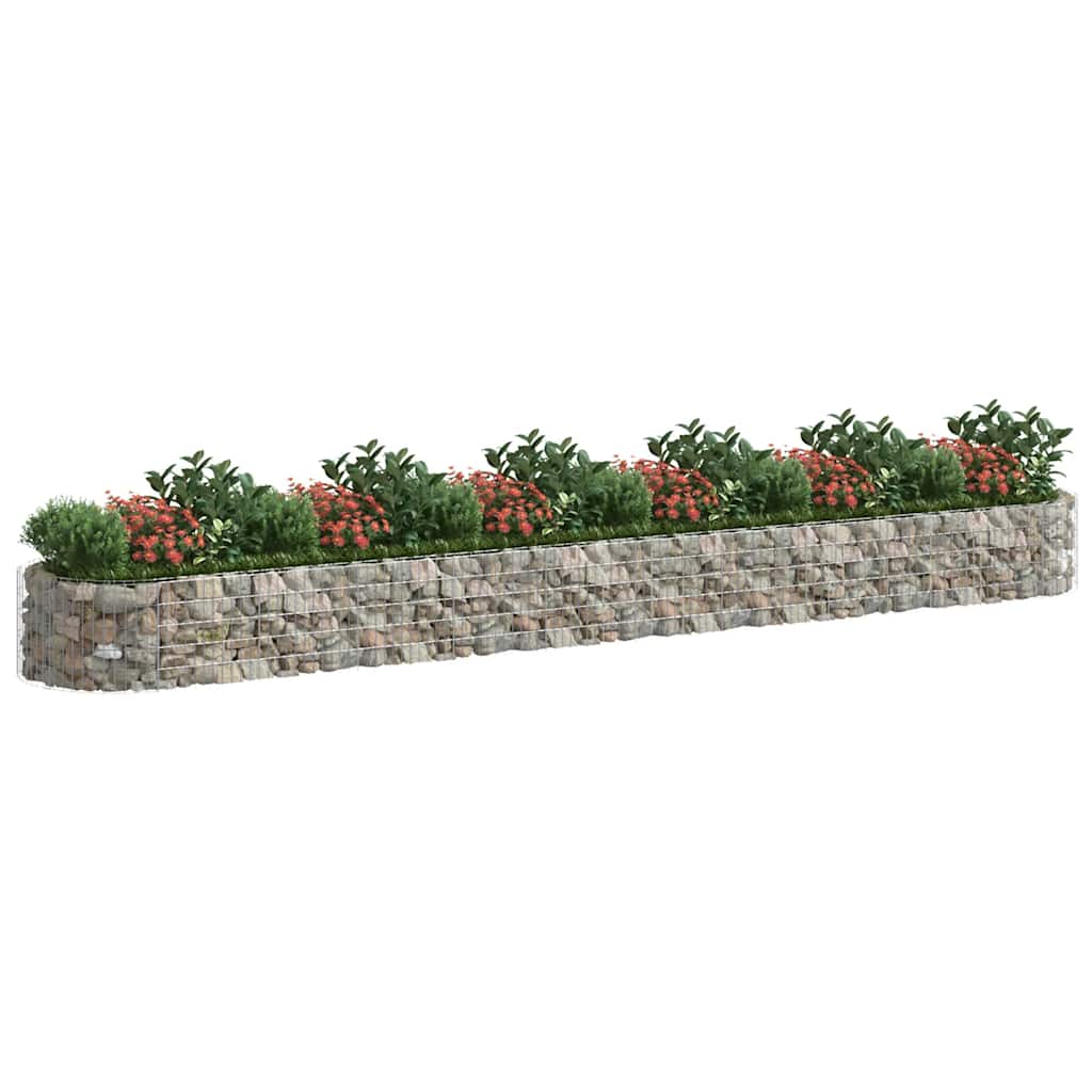 Gabionska povišena gredica od pocinčanog željeza 600x100x50 cm