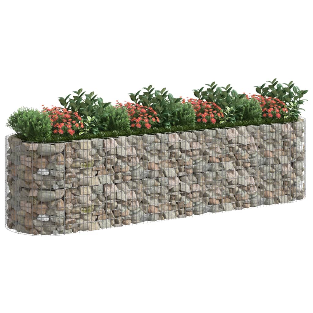 Gabionska povišena gredica od pocinčanog željeza 400x100x100 cm
