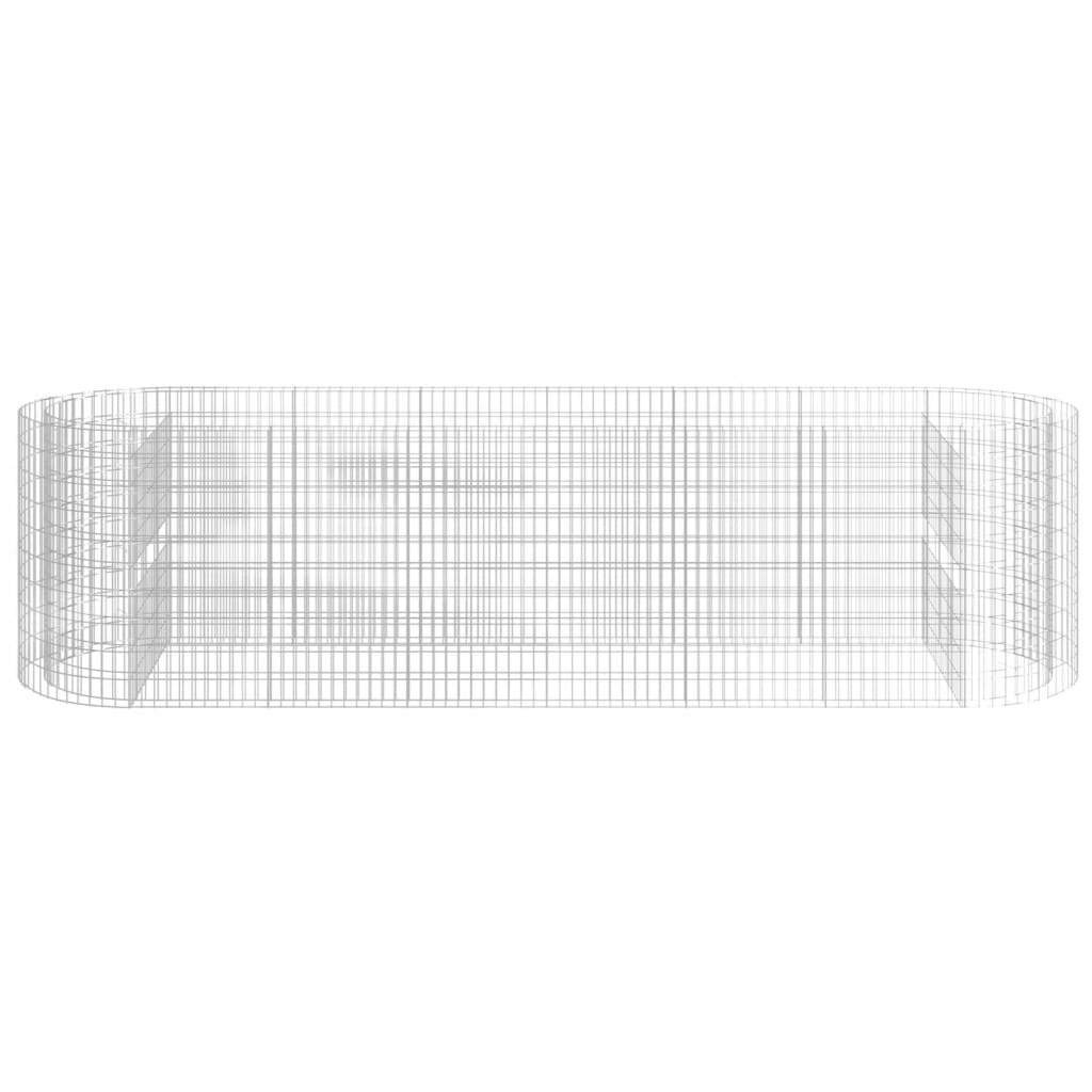 Gabionska povišena gredica od pocinčanog željeza 400x100x100 cm