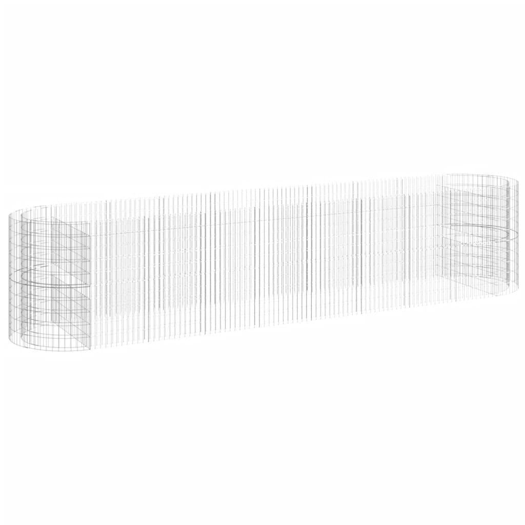 Gabionska povišena gredica od pocinčanog željeza 500x100x100 cm