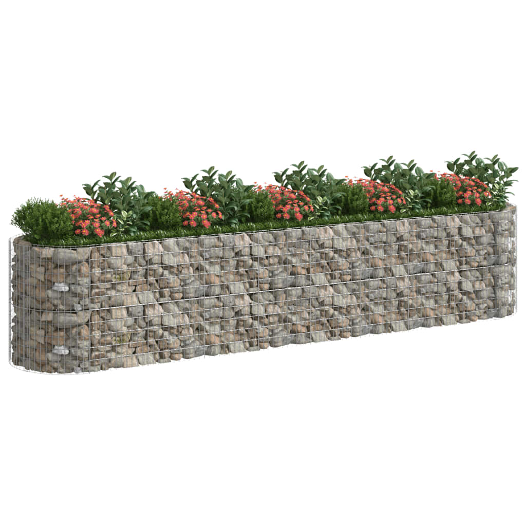 Gabionska povišena gredica od pocinčanog željeza 500x100x100 cm
