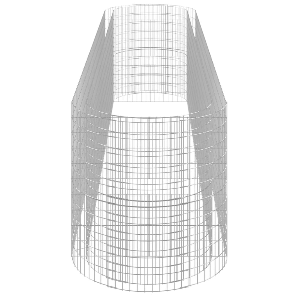 Gabionska povišena gredica od pocinčanog željeza 500x100x100 cm