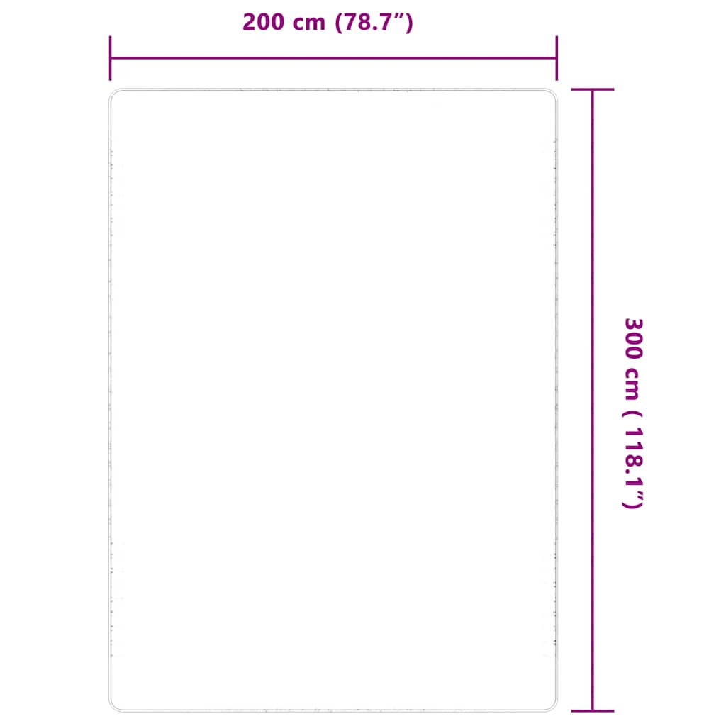 Ukrasni tepih od jute s podlogom od lateksa 200 x 300 cm
