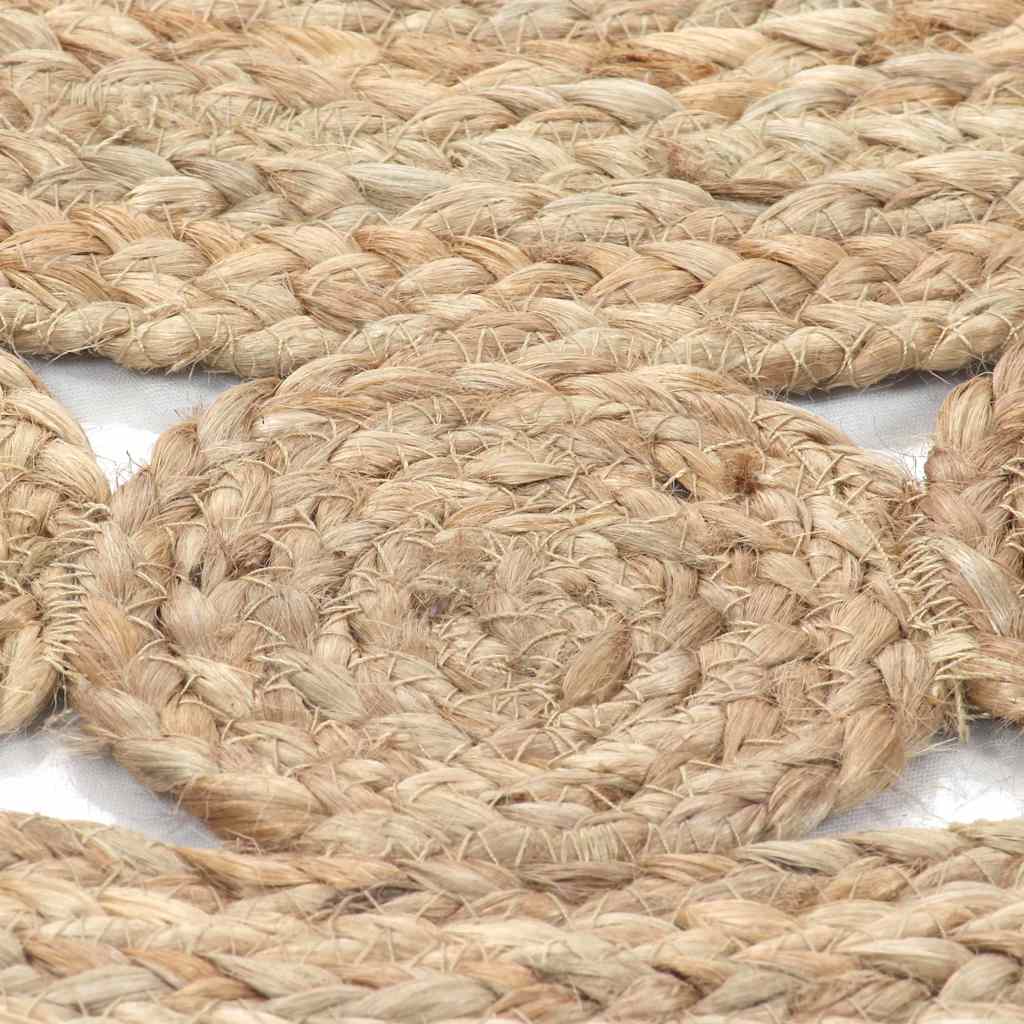 Ukrasni pleteni tepih od jute 210 cm okrugli