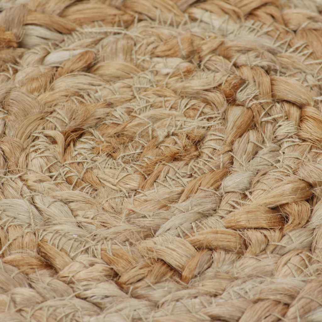 Ukrasni pleteni tepih od jute 210 cm okrugli