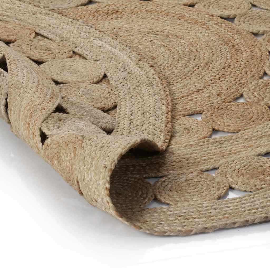 Ukrasni pleteni tepih od jute 210 cm okrugli