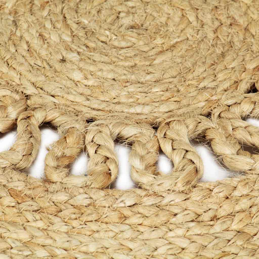 Ručno rađeni pleteni tepih od jute 210 cm