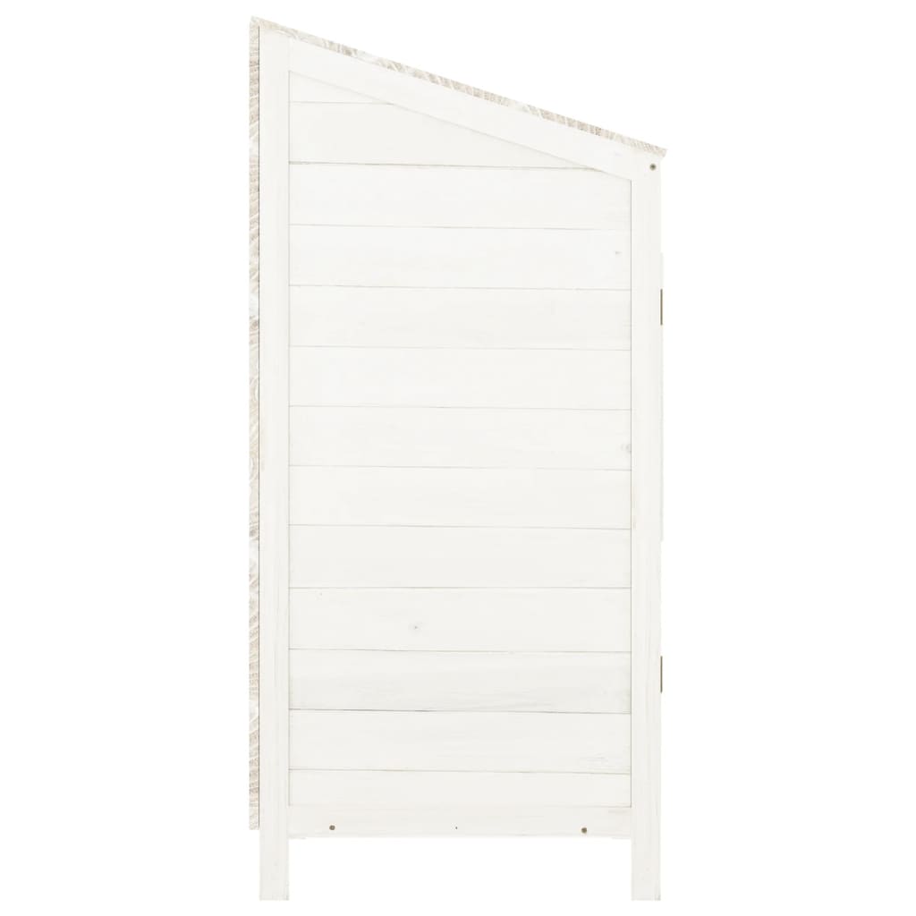 Vrtno spremište bijelo 55 x 52 x 112 cm od masivne jelovine