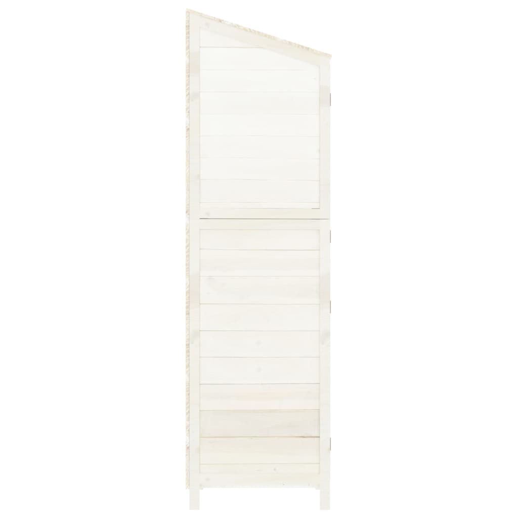 Vrtno spremište bijelo 102 x 52 x 174,5 cm od masivne jelovine
