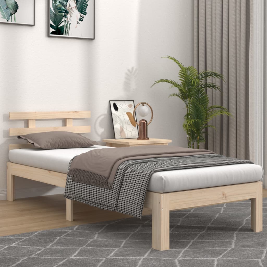 Okvir za krevet od masivnog drva 90 x 190 cm jednokrevetni